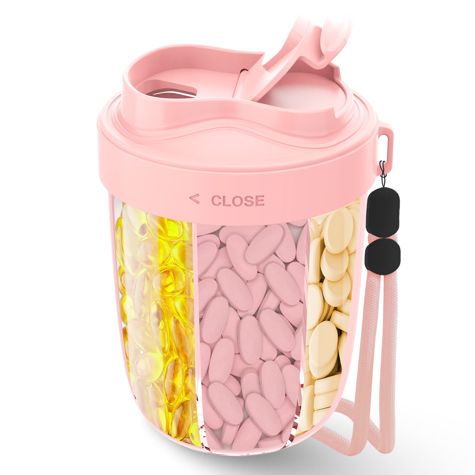 Supplement Storage Box Tablet Dispenser With 7 Different Vitamins
